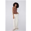 Tezenis Canotta In Cotone Organico Taglio Vivo Donna Marrone