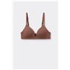 Tezenis Reggiseno Triangolo Leggermente Imbottito Cotone Organico London Donna Marrone