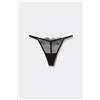 Tezenis Perizoma Con Fianchetto Tanga Fleur Noir Donna Nero