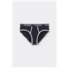 Tezenis Slip In Cotone Organico Con Bordi A Contrasto E Logo Uomo Blu