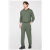 Tezenis Pantaloni Lunghi Felpa Soft Touch Cargo Uomo Verde