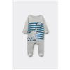 Tezenis Tutina Bebè Manica Lunga 100% Cotone Con Piedino Grigio