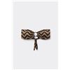 Tezenis Bikini Fascia Imbottitura Estraibile Chevron Shine Donna Nero