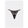 Tezenis Perizoma Con Fianchetto Tanga Pizzo E Tulle Donna Nero