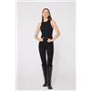 Tezenis Canotta Spalla Vogatore Cotone A Costine Donna Nero