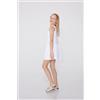 Tezenis Vestito Spalla Larga In Cotone Con Balza Bimba Bambina Bianco