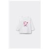Tezenis Maglia Manica Lunga In Cotone Stampato Baby Bianco