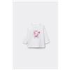 Tezenis Maglia Manica Lunga In Cotone Stampato Baby Bianco