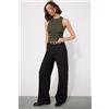 Tezenis Canotta Spalla Vogatore Cotone A Costine Donna Verde