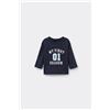 Tezenis Maglia Manica Lunga In Cotone Stampato Baby Blu