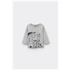 Tezenis Maglia Manica Lunga In Cotone Stampato Baby Grigio