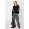 Tezenis Maglia Maniche Lunghe Costine Girocollo Donna Nero