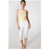 Tezenis Leggings Capri In Cotone Organico Donna Bianco