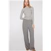 Tezenis Maglia Maniche Lunghe Costine Girocollo Donna Grigio