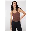 Tezenis Canotta Con Reggiseno Spalline Natural Lifting 2 In 1 Donna Marrone
