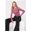 Tezenis Maglia Maniche Lunghe Costine Girocollo Donna Rosa