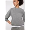 Tezenis Felpa Girocollo Soft Touch Donna Grigio