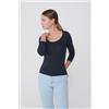 Tezenis Maglia Scollo Madonna Maniche Lunghe In Viscosa Donna Blu