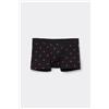 Tezenis Boxer In Cotone Elasticizzato Stampato Uomo Nero