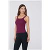 Tezenis Canotta Scollo Squadrato In Cotone A Costine Donna Rosso