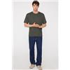 Tezenis T-shirt Girocollo In Cotone E Lino Uomo Verde