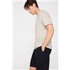Tezenis T-shirt Girocollo In Cotone E Lino Uomo Avorio