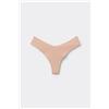 Tezenis Slip Brasiliano Sgambato Taglio Vivo In Microfibra Donna Naturale