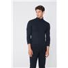 Tezenis Maglia Collo Alto In Cotone Termico Con Manica Lunga Uomo Blu