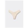 Tezenis Slip Brasiliano Sgambato Taglio Vivo In Microfibra Donna Avorio