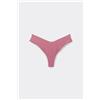 Tezenis Slip Brasiliano Sgambato Taglio Vivo In Microfibra Donna Rosa