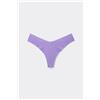 Tezenis Slip Brasiliano Sgambato Taglio Vivo In Microfibra Donna Viola
