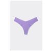 Tezenis Slip Brasiliano Sgambato Taglio Vivo In Microfibra Donna Viola