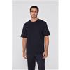 Tezenis T-shirt Girocollo 100% Cotone Pesante Uomo Blu