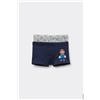 Tezenis 2 Paia Di Boxer Bimbo Cotone Stampa Super Mario Bambino Blu