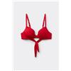 Tezenis Bikini Push-up Leggermente Imbottito Timeless Look Rosso Gloss Donna Rosso