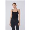 Tezenis Body Con Spalline Sottili In Microfibra Donna Nero