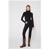 Tezenis Maglia Collo Alto Maniche Lunghe In Viscosa Donna Nero
