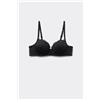 Tezenis Reggiseno Balconcino Leggermente Imbottito Pizzo Riciclato Wien Donna Nero