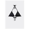 Tezenis Bikini Triangolo Senza Imbottitura Micro Riciclata Donna Nero