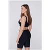 Tezenis Pantaloncini Ciclista Taglio Vivo Shaping Donna Nero