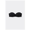 Tezenis Reggiseno Fascia Super Imbottito Madrid In Microfibra Riciclata Donna Nero