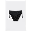 Tezenis Bikini Slip Alto Con Coulisse Micro Riciclata Donna Nero