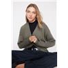 Tezenis Cardigan In Cotone E Modal In Maglia Calata Scollo V Donna Verde