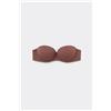 Tezenis Reggiseno Fascia Super Imbottito Madrid In Microfibra Riciclata Donna Marrone