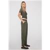 Tezenis Pantaloni Lunghi Sigaretta Gabardine Donna Verde