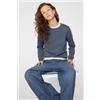 Tezenis Maglione In Cotone E Modal Girocollo In Maglia Calata Donna Blu
