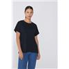 Tezenis T-shirt In Cotone Con Risvolto Kimono Donna Nero