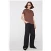 Tezenis T-shirt In Cotone Con Risvolto Kimono Donna Marrone
