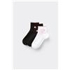 Tezenis 3 Paia Calzini Corti Cotone Fantasia Bimba Bambina Stampa