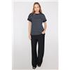 Tezenis T-shirt In Cotone Con Risvolto Kimono Donna Nero